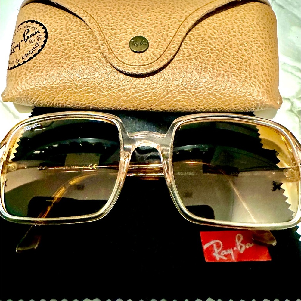 Ray-Ban Tortoise and Clear Frame Glasses